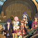 Tales of Vesperia’s ensemble cast, including Repede, the best good dog.